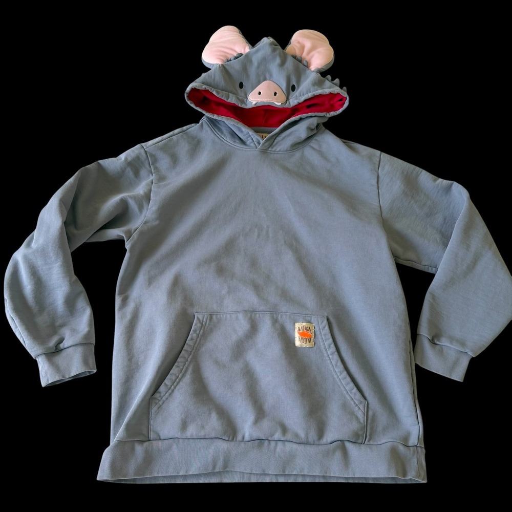 Natural‎ Habitat Bat Hoodie Blue Batrick Sweatshirt Wings Ears Adult Medium
